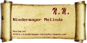 Niedermayer Melinda névjegykártya