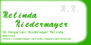 melinda niedermayer business card